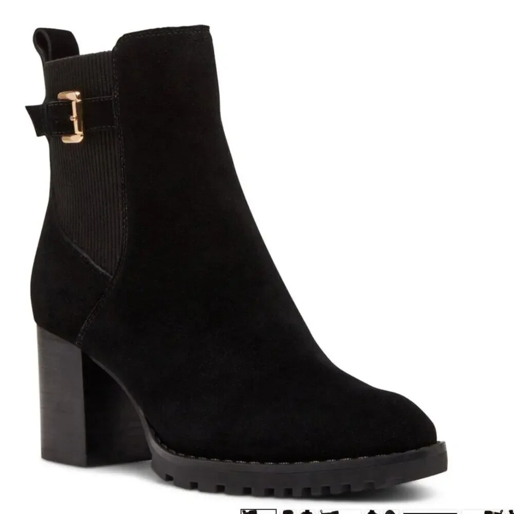 Blondo Turner Waterproof Leather Block Heel Bootie Size 5.5 New
